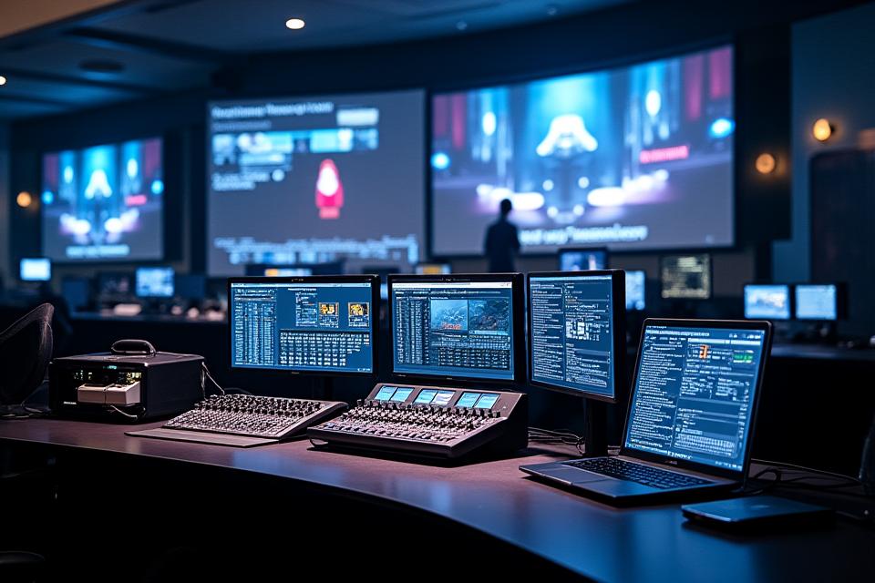 최첨단 장비가 갖춰진 AV 컨트롤 룸