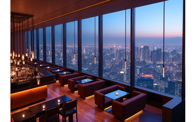 강남 스카이라인이 보이는 호텔 스카이 라운지