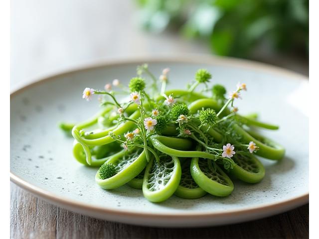 봄 제철 나물로 만든 청량한 한식 요리