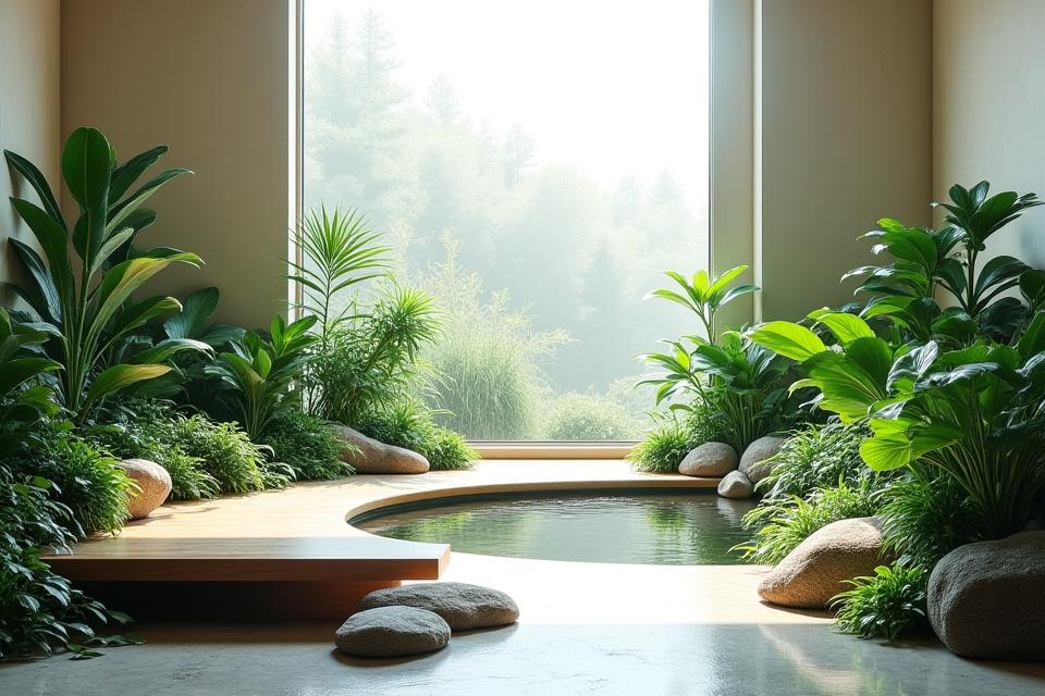고요한 실내 명상 가든